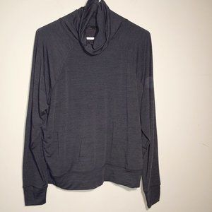 Prana Sol Protect Turtleneck Pullover Sweater Size M Light Black